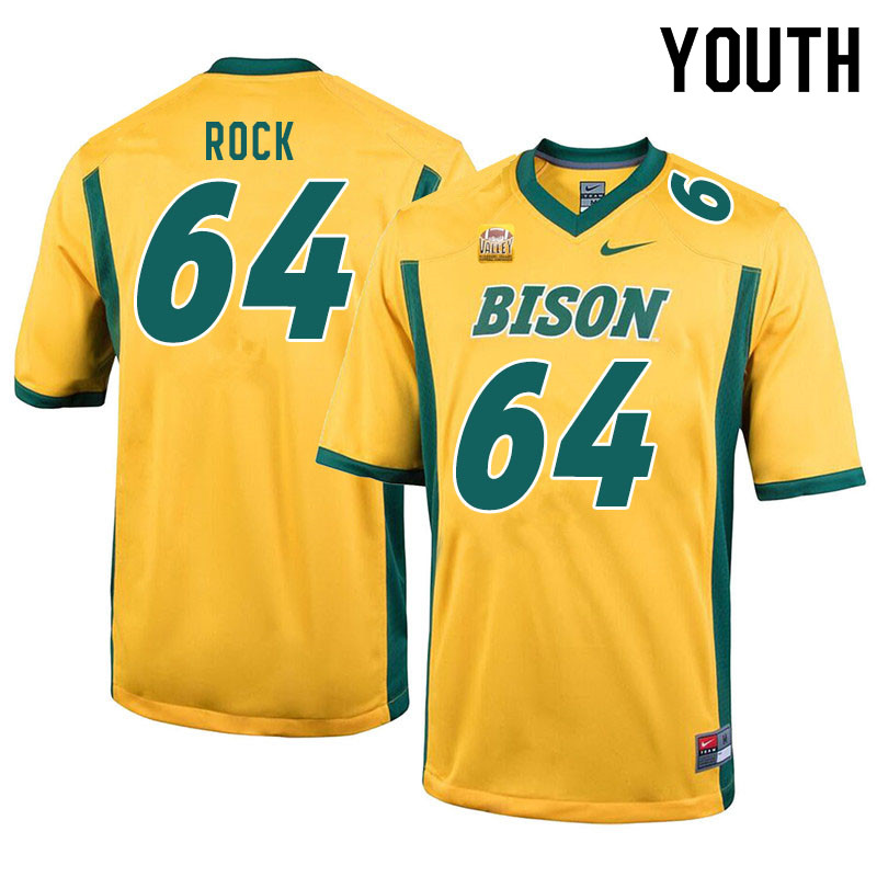 Youth #64 Jake Rock North Dakota State Bison College Football Jerseys Sale-Yellow